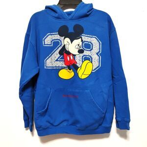micky mouse Sz S women's blue hooded sweatshirt long sleeve outdoor adult
